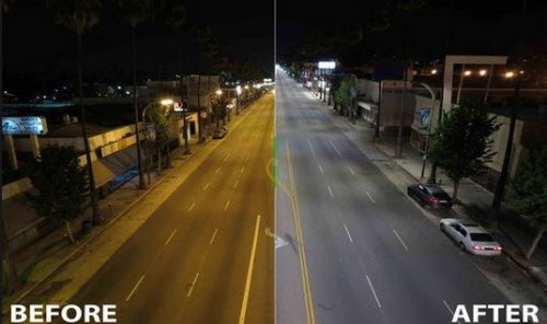 before and after Headlight replacement